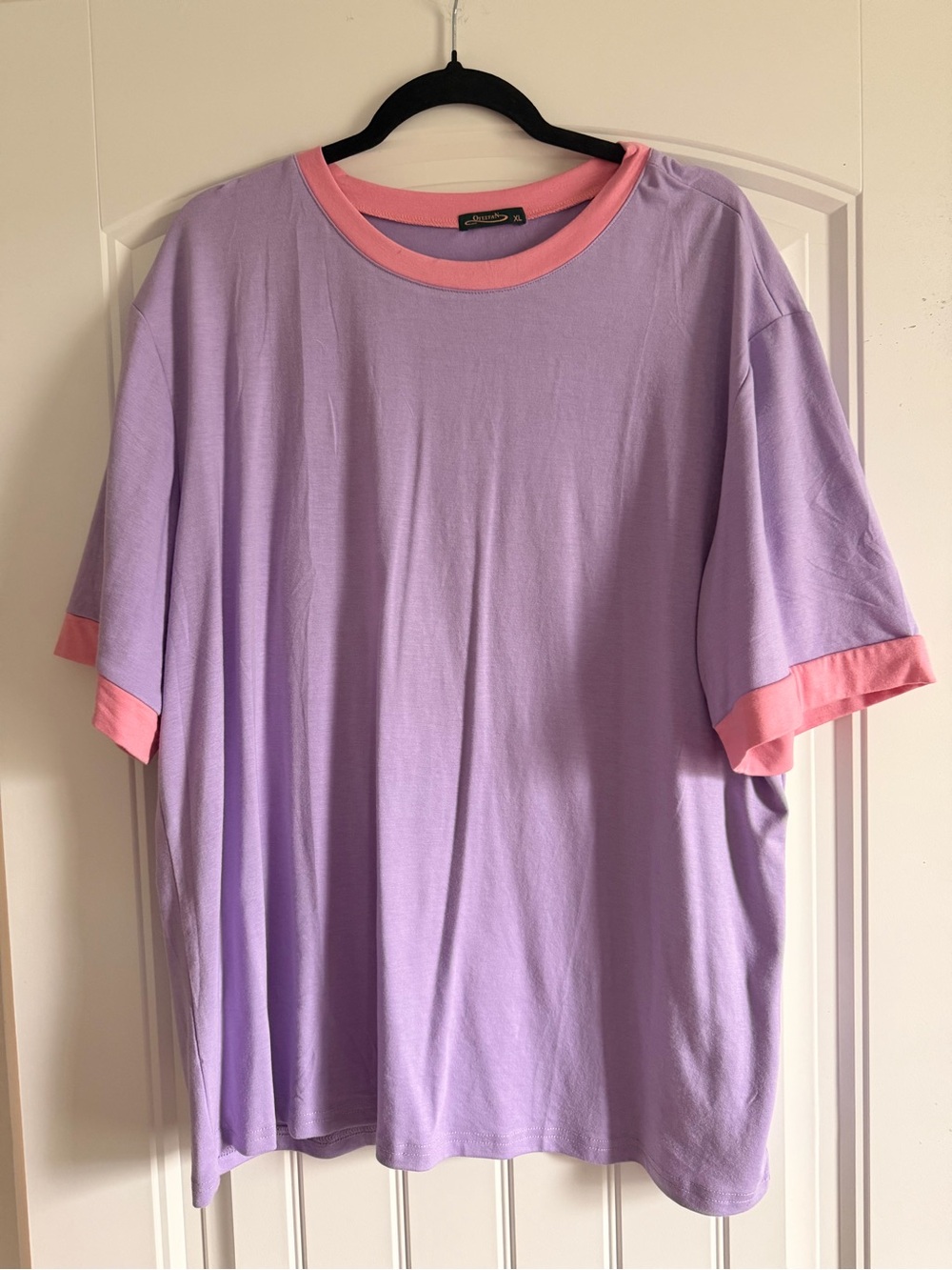 Lavender Tee with Pink Trim